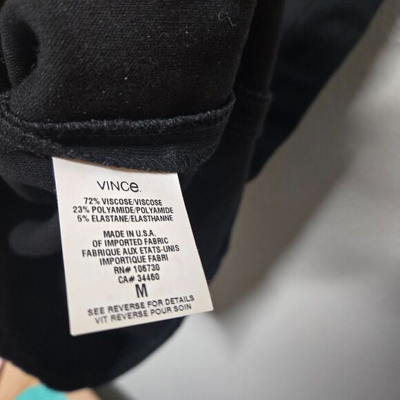 Vince. Sleeveless Knit Stretch Back Zip Sheath Dress Black Women's Size Medium - Picture 5 of 9